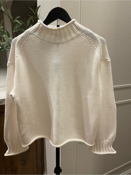 J. Crew Sweaters - J. Crew Roll Neck Cream Oversized Sweater NWT XXS CX415 $98